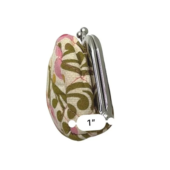 Vera Bradley Folkloric Floral Quilted Change Coin Kiss Lock Purse - Picture 6 of 7